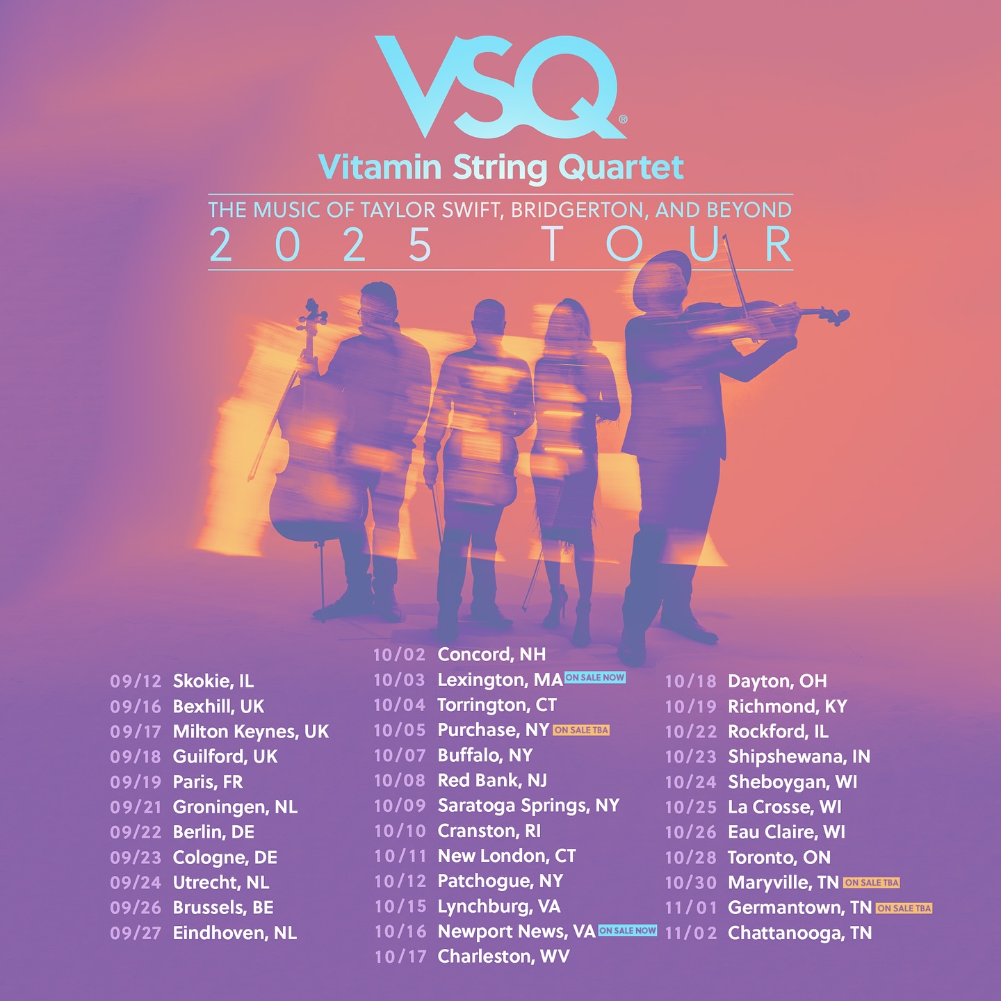 Vitamin String Quartet Tour Poster